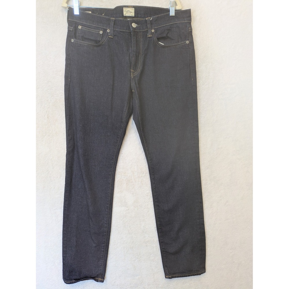 J.Crew 484 Jeans Men's 33x32 Dark Indigo Slim Fit Stretch Denim Tapered Leg